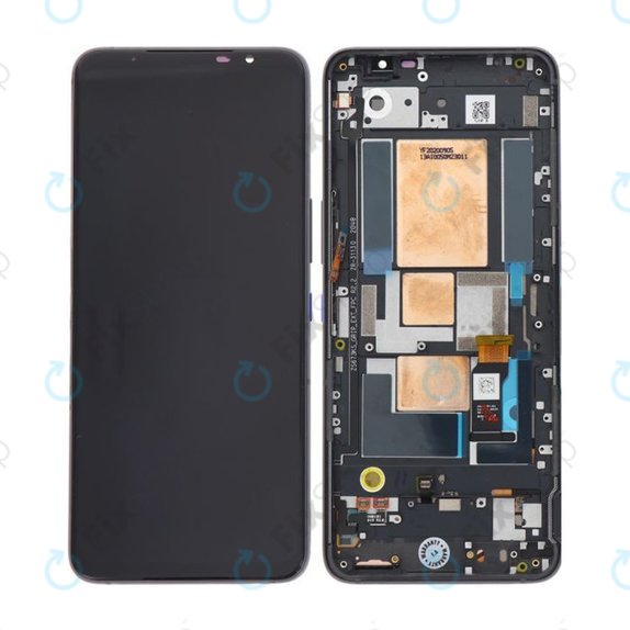 Asus ROG Phone 5, 5 Ultimate ZS673KS - Ecran LCD + Sticlă Tactilă + Ramă (Storm White) - 90AI0052-R20021 Genuine Service Pack