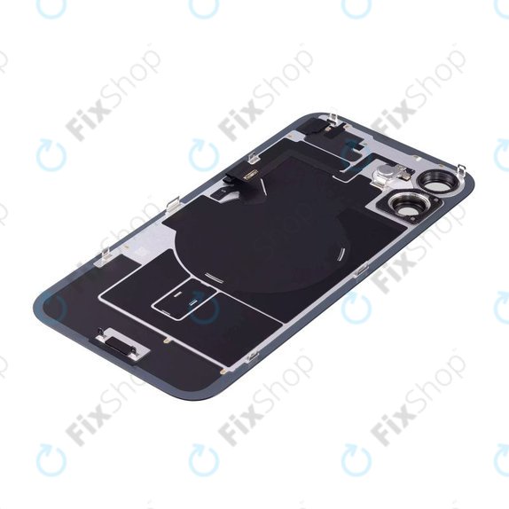Apple iPhone 16 - Sticlă pentru carcasa din spate + Sticlă cameră + Placă metalică + Magneți MagSafe + Cablu Flex (Black)