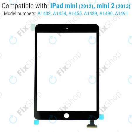 Apple iPad Mini, Mini 2 - Sticlă Tactilă + IC Conector (Black)