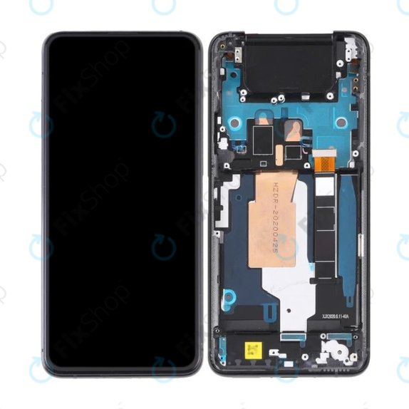Asus Zenfone 7 Pro ZS671KS - Ecran LCD + Sticlă Tactilă + Ramă (Aurora Black) OLED