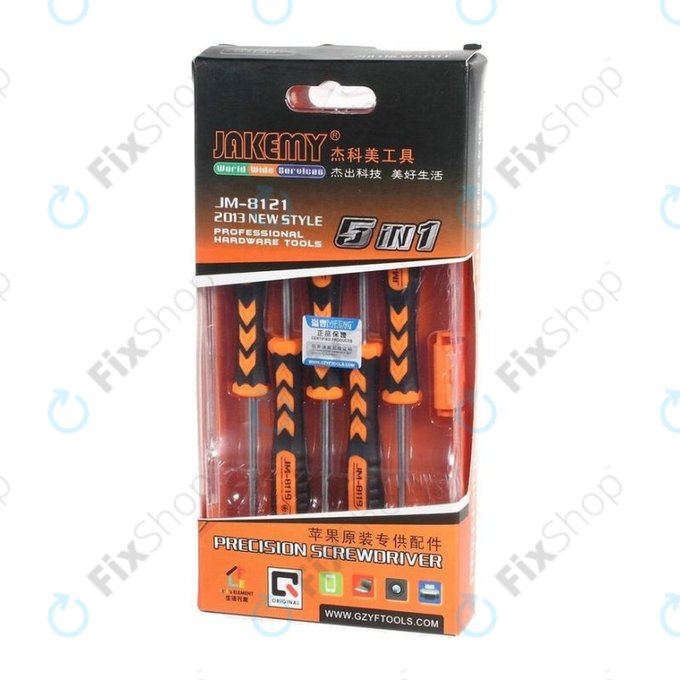 Jakemy JM-8121 - Set de Șurubelnițe pentru service de telefoane Apple și Samsung 5în1