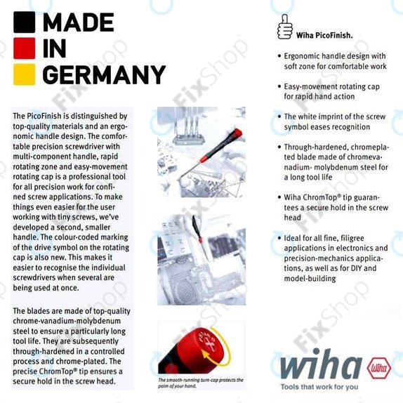 Wiha PicoFinish® 267P - Şurubelniţă de precizie - Torx T4