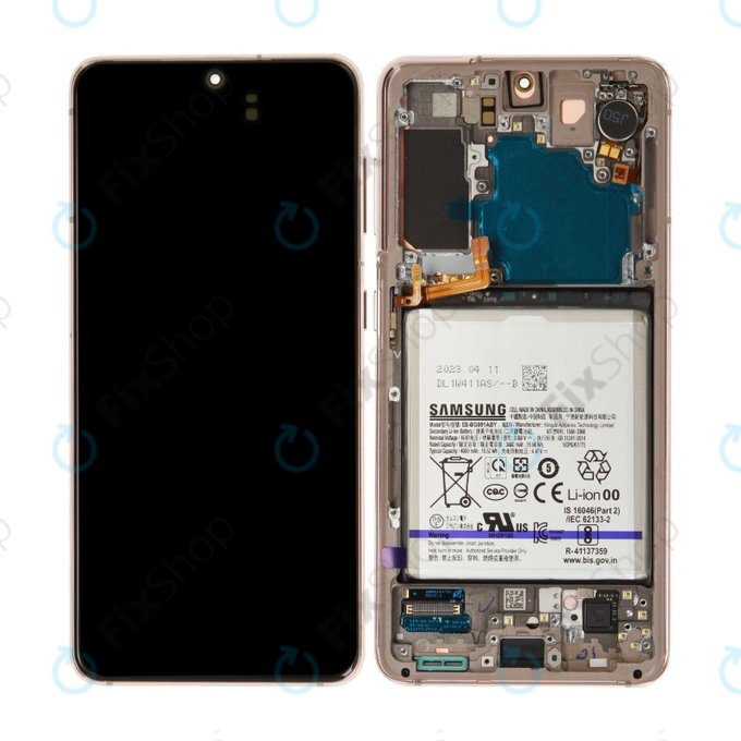 Samsung Galaxy S21 G991B - Ecran LCD + Sticlă Tactilă + Ramă + Baterie (Violet) - GH82-27254B Genuine Service Pack