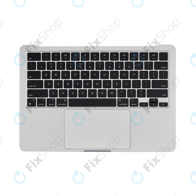 Ramă superioară tastatură pentru MacBook Air 13", A3113 (2024), cu tastatură US și baterie, Silver, 661-40228, Genuine Apple