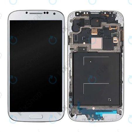 Samsung Galaxy S4 i9500 - Ecran LCD + Sticlă Tactilă + Ramă (White Frost) OLED