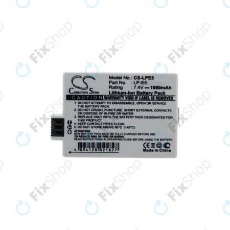 Canon EOS 450D, 500D, 1000D, Kiss F, Kiss X2, Kiss X3, Rebel T1i, XS, XSi - Baterie LP-E5 Li-Ion 1080mAh HQ