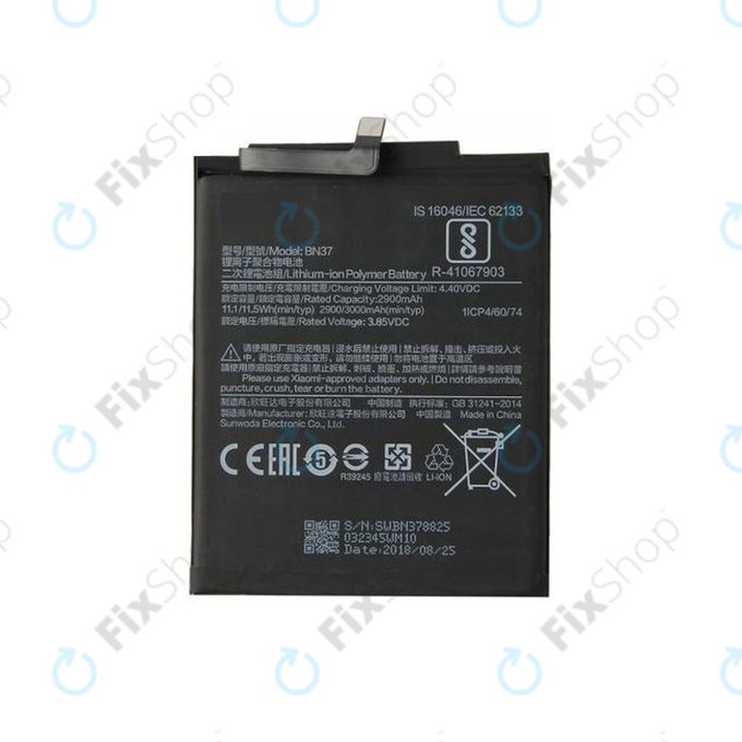 Xiaomi Redmi 6, Redmi 6A - Baterie BN37 3000mAh