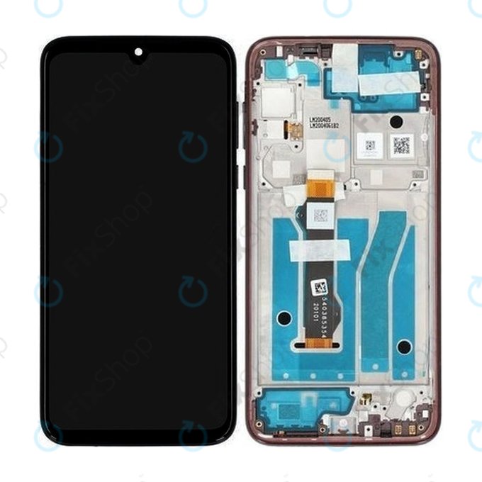 Motorola Moto G8 Plus - Ecran LCD + Sticlă Tactilă + Ramă (Dark Red) - 5D68C15529 Genuine Service Pack