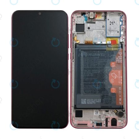 Huawei Honor 20 Lite - Ecran LCD + Sticlă Tactilă + Ramă + Baterie (Phantom Red) - 02352QMU Genuine Service Pack