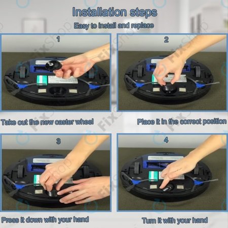 Eufy Robovac-series - Roată fata (Negru)