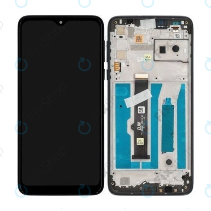 Motorola One Macro - Ecran LCD + Sticlă Tactilă + Ramă (Space Blue) - 5D68C15386 Genuine Service Pack