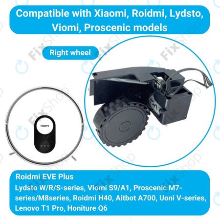 Roidmi EVE Plus - Roată cu Motor (Dreapta) (Negru)