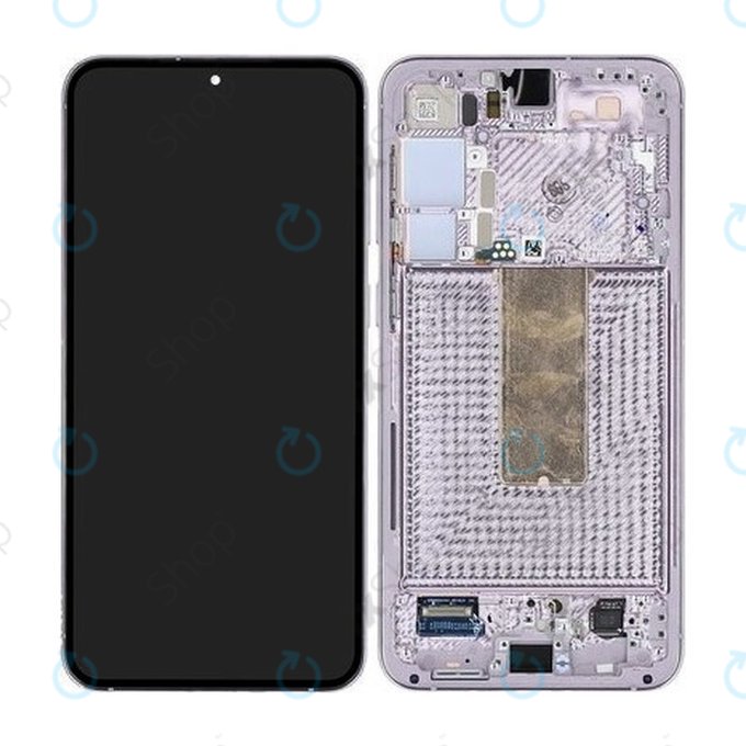 Samsung Galaxy S23 Plus S916B - Ecran LCD + Sticlă Tactilă + Ramă (Lavender) - GH82-30478D, GH82-30476D, GH82-30477D Genuine Service Pack