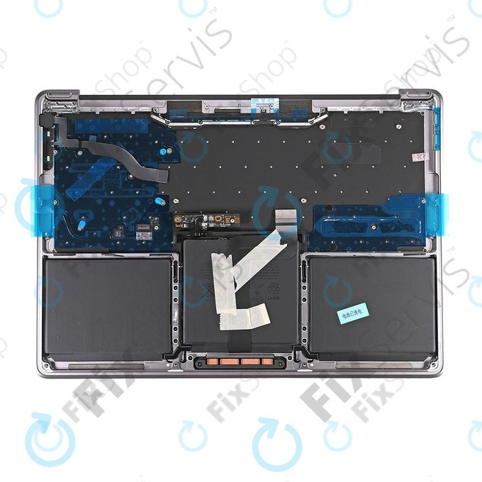 Apple MacBook Pro 13" A1708 (Late 2016 - Mid 2017) - Superior Ramă Tastatură + Baterie + Tastatură (US) + Microfon + Trackpad + Boxe (Silver)