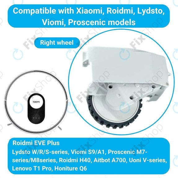 Roidmi EVE Plus - Roată cu Motor (Stânga) (Alb)