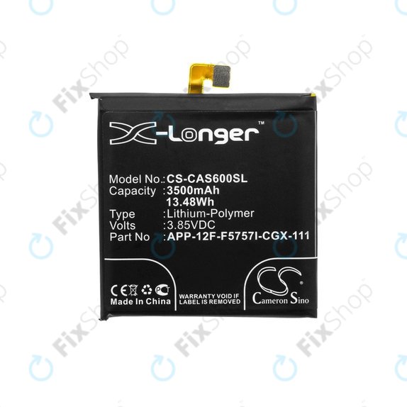Baterie pentru Caterpillar CAT S60, 3500mAh, Li-Pol, 3.85 V, APP-12F-F5757I-CGX-111, HQ