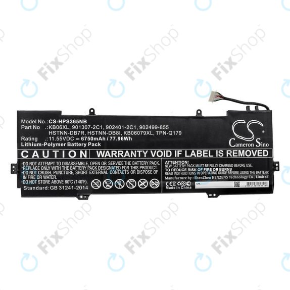Baterie pentru HP Spectre X360 15, 6750mAh, Li-Pol, 11.55V, KB06XL, HQ