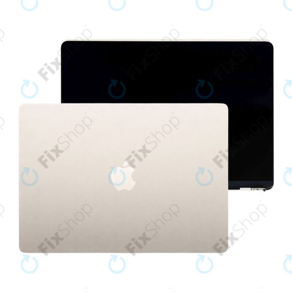 Display LCD pentru MacBook Air 15", A3241 (2025), cu sticlă frontală și capac, Starlight, 661-50130, Genuine Apple