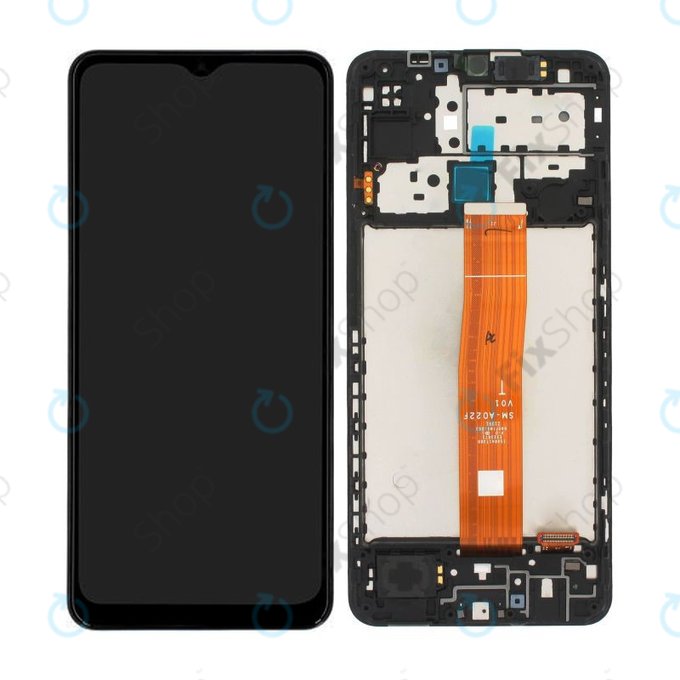 Samsung Galaxy M12 M127F - Ecran LCD + Sticlă Tactilă + Ramă (Black) - GH82-25042A, GH82-25043A Genuine Service Pack