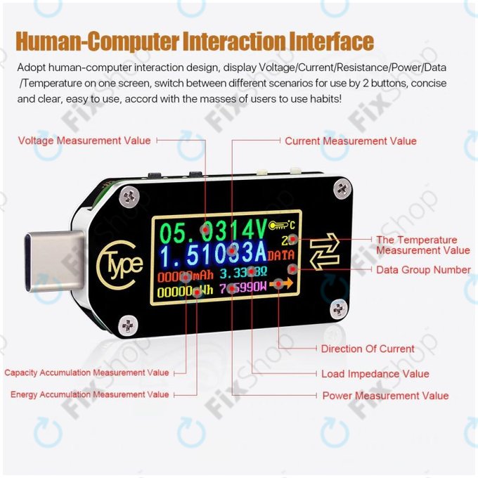 Joy-it JT-TC66C - USB Multimeter (USB-C)