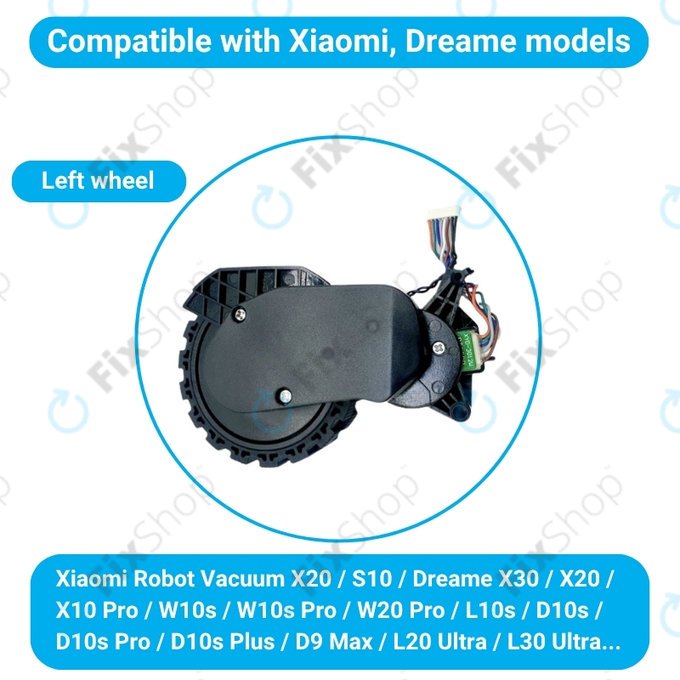 Xiaomi Robot Vacuum X20, S10, Dreame X30, X20, X10 Pro - Roată cu Motor (Dreapta) (Negru)
