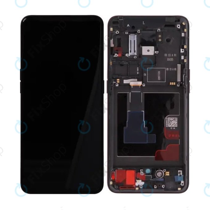 Oppo Reno 2 - Ecran LCD + Sticlă tactilă + Ramă (Black) - O-4902800 Genuine Service Pack