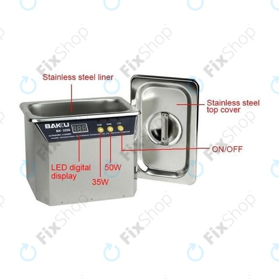 Baku BK-3550 - curățător cu ultrasunete din oțel inoxidabil