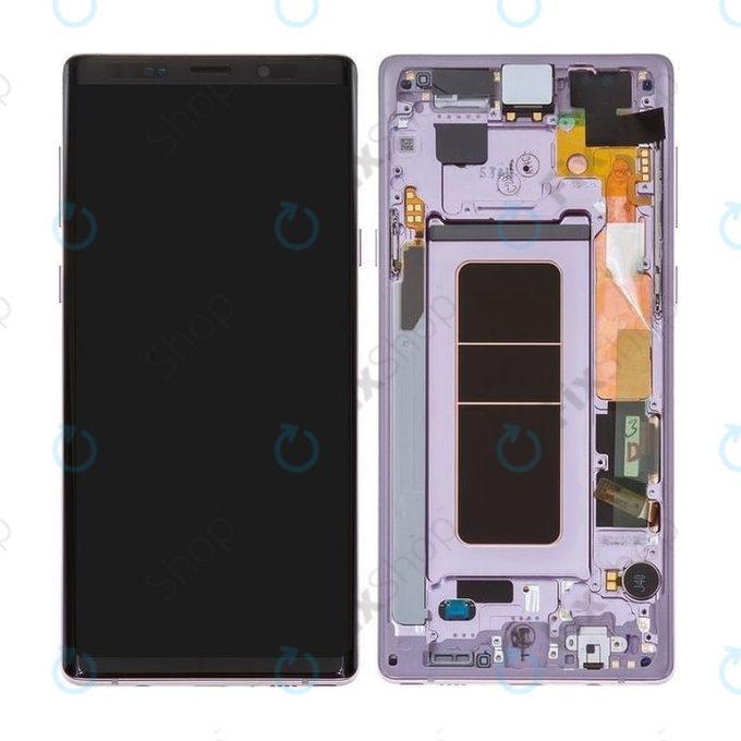 Samsung Galaxy Note 9 N960U - Ecran LCD + Sticlă Tactilă + Ramă (Lavender Purple) - GH97-22269E, GH97-23737E, GH97-22270E Genuine Service Pack