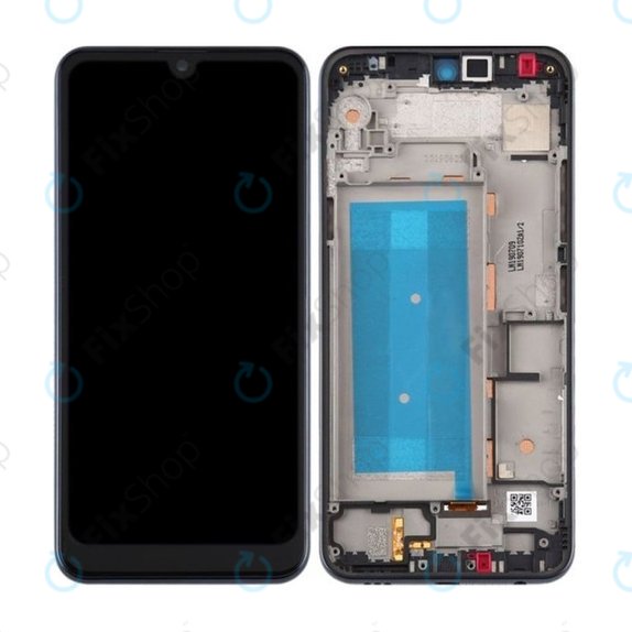 LG Q60 X525 - Ecran LCD + Sticlă Tactilă + Ramă (Blue) Single Sim TFT