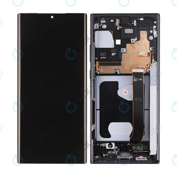 Samsung Galaxy Note 20 Ultra N986B - Ecran LCD + Sticlă Tactilă + Ramă (Mystic Black) OLED