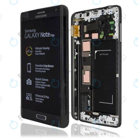 Samsung Galaxy Note Edge N915FY - Ecran LCD + Sticlă Tactilă + Ramă (Black) - GH97-16636A Genuine Service Pack