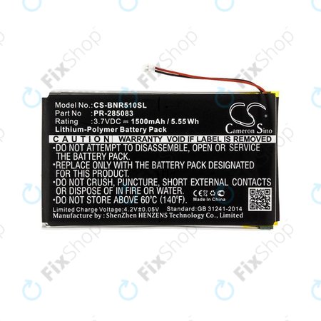 PocketBook 631 Touch HD, Barnes & Noble Nook Glowlight Plus BNRV510, Kobo Glo HD, Aura H2O, Tolino Shine 2 HD - Baterie PR-285083 1500mAh HQ