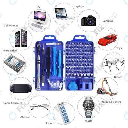 Kingsdun - Set de Șurubelnițe de Precizie pentru Servicii de Telefonie, Calculatoare și Electronice 115în1