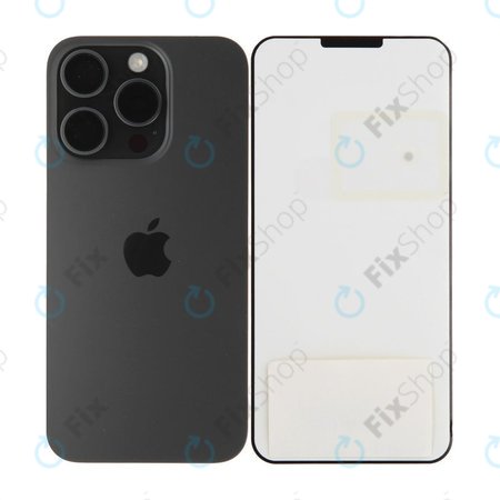 Sticlă Carcasă Spate pentru iPhone 15 Pro | Black Titanium | 661-35700 | Genuine Apple