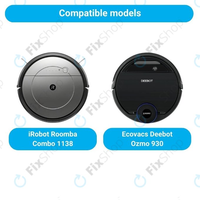 Set de piese de schimb pentru iRobot Roomba Combo 1138, Ecovacs Deebot Ozmo 930 (1x Perie principală, 2x Filtre, 2 perechi de perii laterale, 2x Lavete de mop)