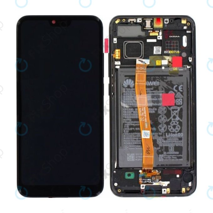 Huawei Honor 10 - Ecran LCD + Sticlă Tactilă + Ramă + Baterie (Midnight Black) - 02351XBM Genuine Service Pack