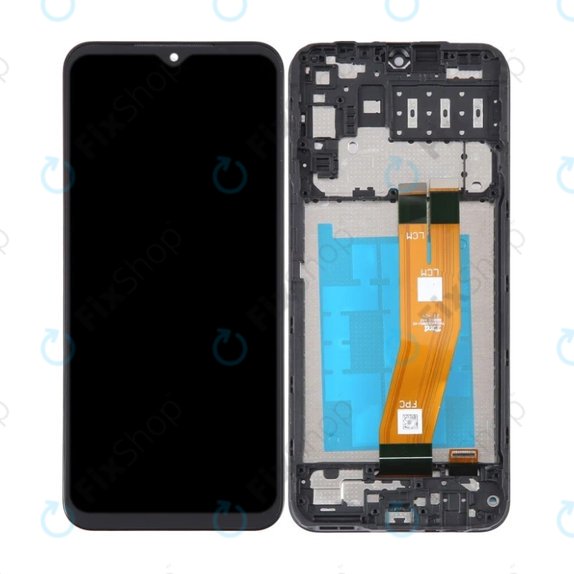 Samsung Galaxy A14 A145R - Ecran LCD + Sticlă Tactilă + Ramă (Black) TFT