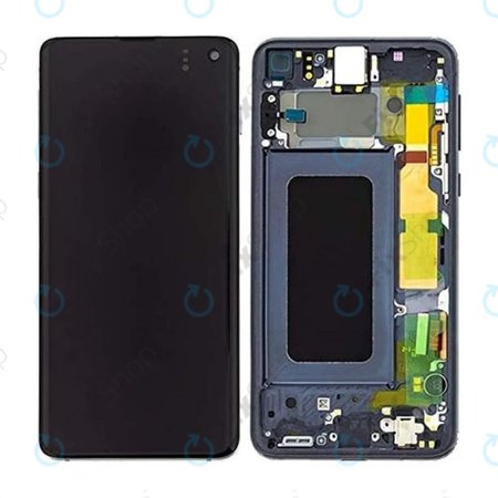 Samsung Galaxy S10e G970F - Ecran LCD + Sticlă Tactilă + Ramă (Prism Black) OLED