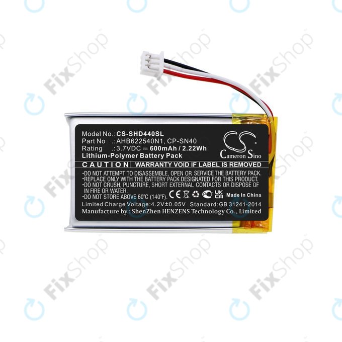 Baterie pentru Sennheiser Momentum 2.0, 3.0, Urbanite XL, 600mAh, Li-Pol, 3.7V, AHB622540N1, HQ