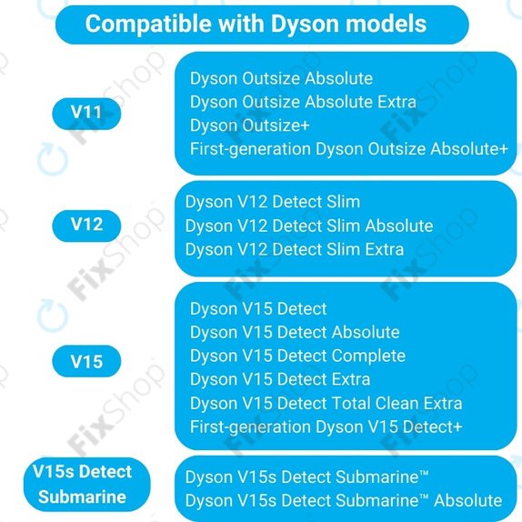 Dyson V11, V12, V15, V15s Detect Submarine - Slim Fluffy Perie principală (rolă moale)
