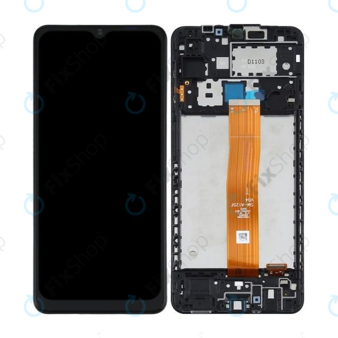 Samsung Galaxy A12 A125F - Ecran LCD + Sticlă Tactilă + Ramă (Black) TFT