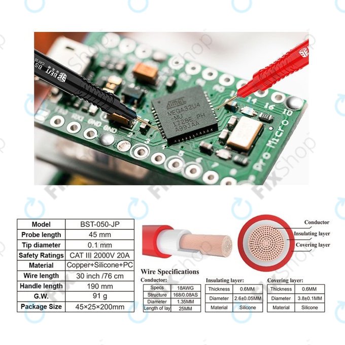 Best BST-050 - Cablu de test dublu pentru multimetru (supraconductor)