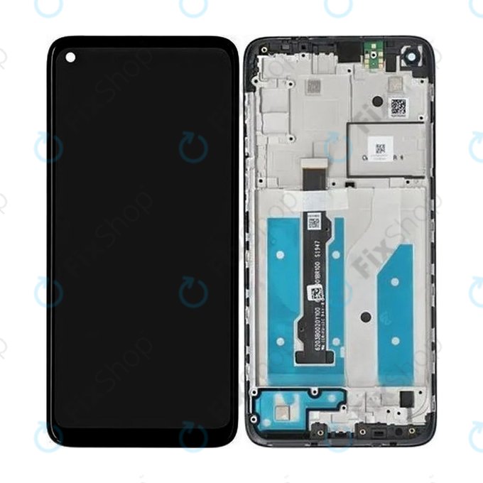 Motorola Moto G8 XT2045 - Ecran LCD + Sticlă Tactilă + Ramă (Black) - 5D68C16383 Genuine Service Pack