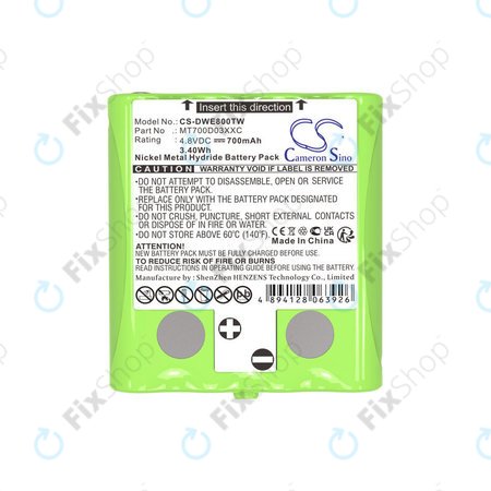 Baterie pentru Detewe Outdoor Pmr a Simvalley, 700mAh, Ni-MH, 4.8V, MT700D03XXC, HQ