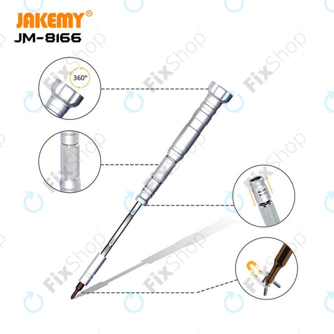 Jakemy JM-8166 - Set de Unelte de service pentru service electronic 61în1