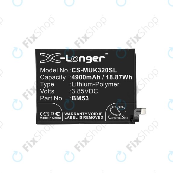 Xiaomi Mi 10T 5G, Mi 10T Pro 5G - Baterie BM53 4900mAh HQ