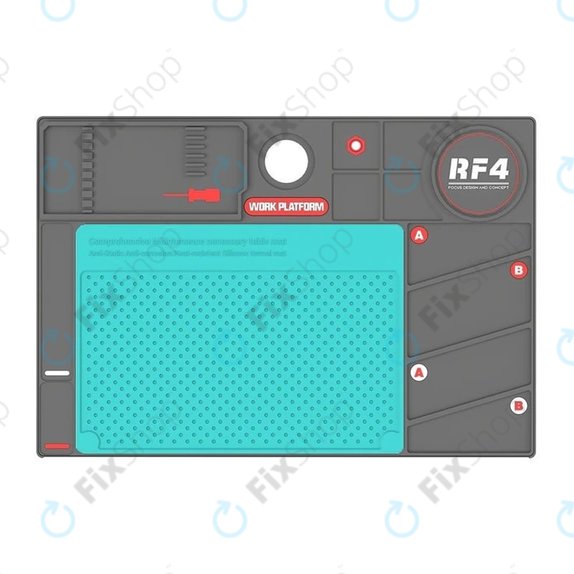 Refox RF4 Work Platform - Tampă de silicon antistatică rezistentă la căldură ESD