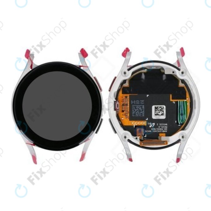 Samsung Galaxy Watch 5 40mm R900 - Ecran LCD + Sticlă tactilă + Ramă (Silver) - GH82-30040C Genuine Service Pack
