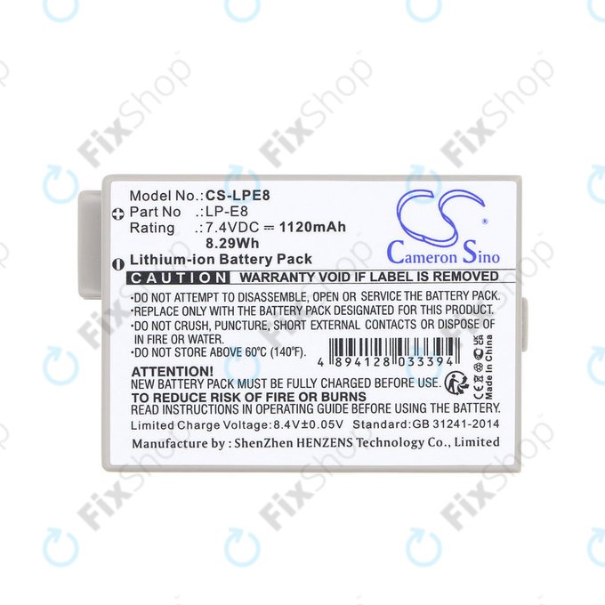 Baterie pentru Canon EOS 550D, 600D, LP-E8, Li-ion, 7.4V, 1120mAh, HQ