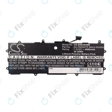 Baterie pentru Samsung Chromebook Series 3, 4080mAh, Li-Pol, 7.5V, AA-PBZN2TP, HQ